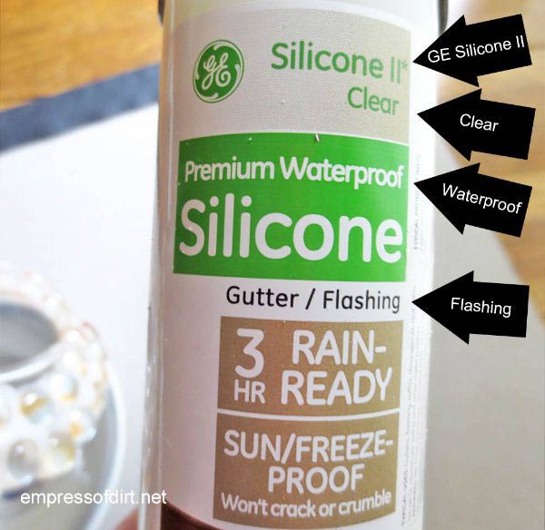 Silicone sealant adhesive. 