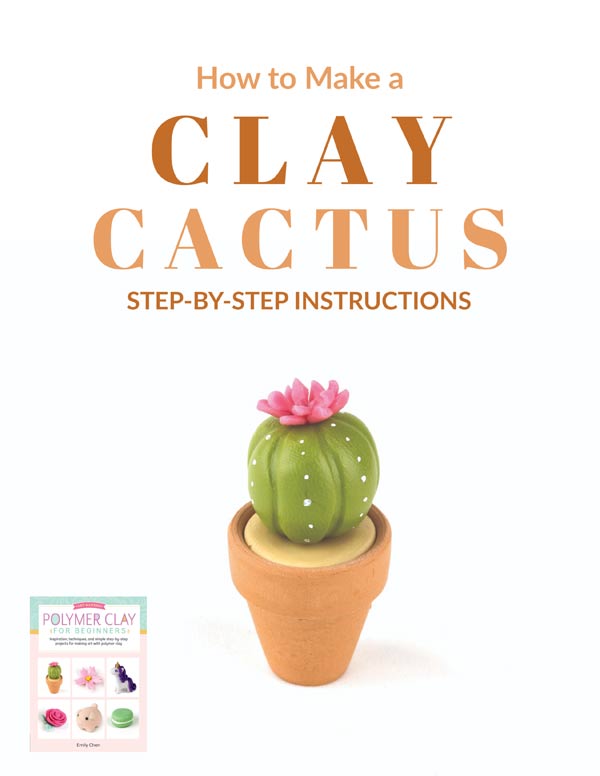 Handmade clay cactus.