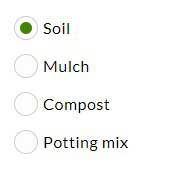 Soil option selected.